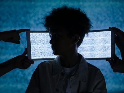 Artist palette with digital tablet showing visual focus