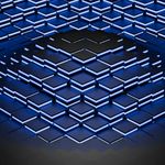 Calm abstract geometric shapes for visual pause